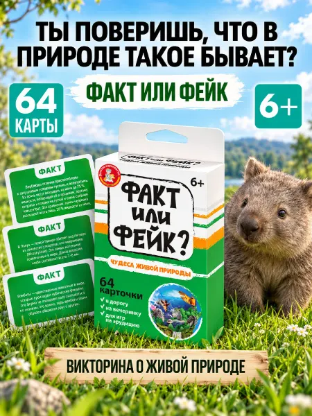 ДЕСЯТОЕ КОРОЛЕВСТВО Факт или Фейк карточная викторина Чудеса живой природы
