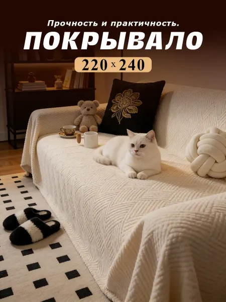 Диванное покрывало для спальни и гостиной