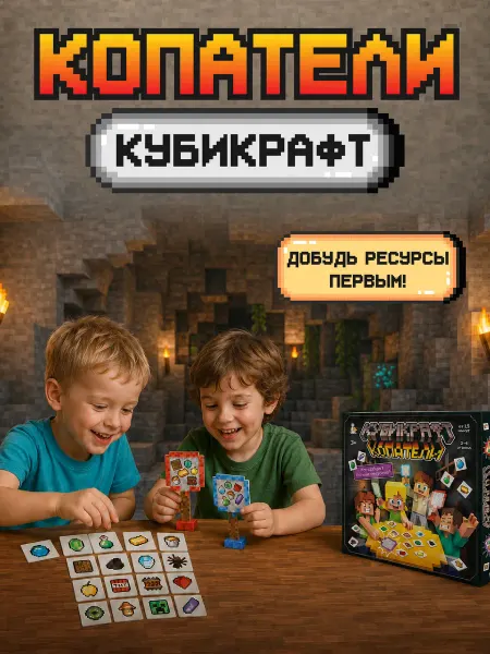 ДЕСЯТОЕ КОРОЛЕВСТВО Настольная игра «Кубикрафт» Копатели