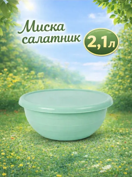 SparkPlast Миска с крышкой 2.1 л пластиковая Микс
