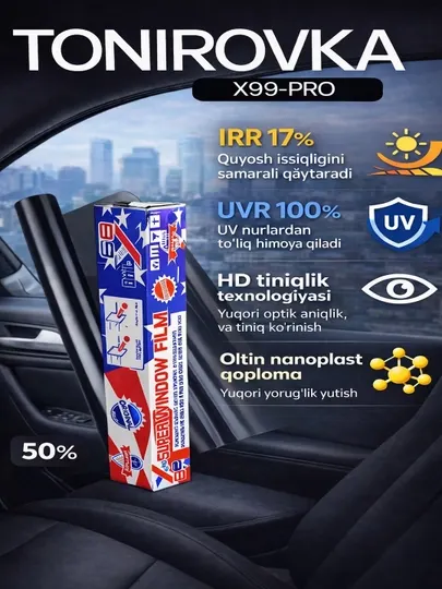 Тонировочная пленка x99pro для автомобилей на 2 двери