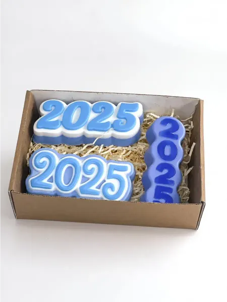 Самоварочка Набор пластиковых форм для мыла и шоколада Цифры 2025