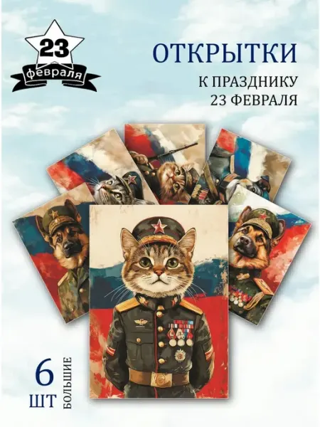 Обниму словами А6 открытки к 23 февраля для детей