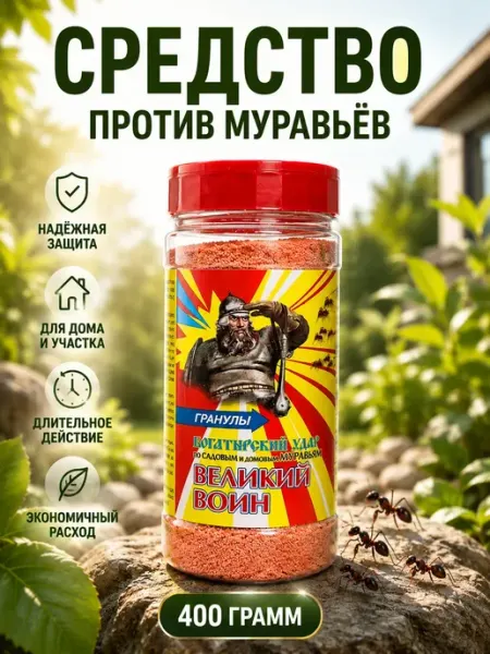 PLANA Средство от муравьёв в гранулах для дома и сада 400 г