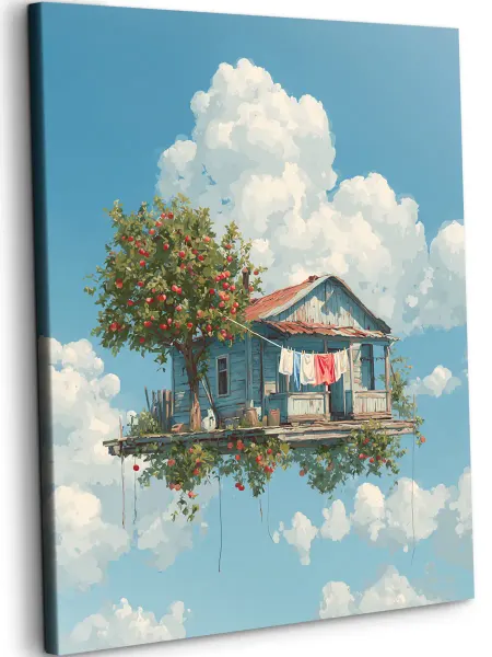 Art on Canvas Небесный домик Картина по номерам на холсте 40х50 см