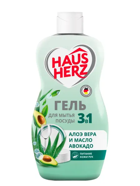 Haus herz Средство для мытья посуды Алоэ Вера и Глицерин 450