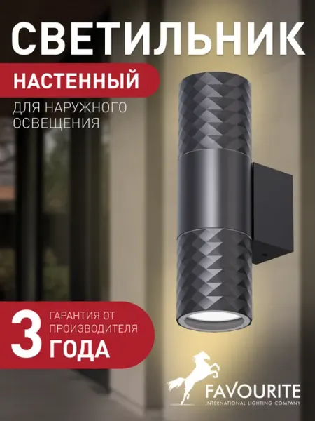 FAVOURITE Светильник садовый уличный настенный IP65 4659-2W