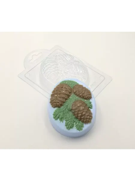 AnyMolds Пластиковая форма для мыла и шоколада Шишки на овале