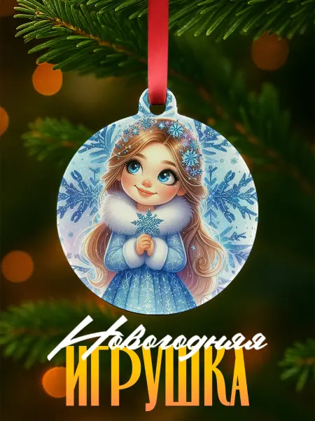 ARt-Подарки Елочная игрушка снегурочка, снежинка