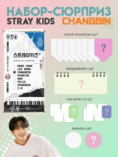 Подарочный набор kpop кпоп бокс Stray Kids Changbin Чанбин