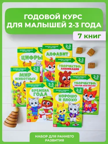 Развивающие книги для малышей 2-3 года. Годовой курс из 7 книг | Соколова Юлия