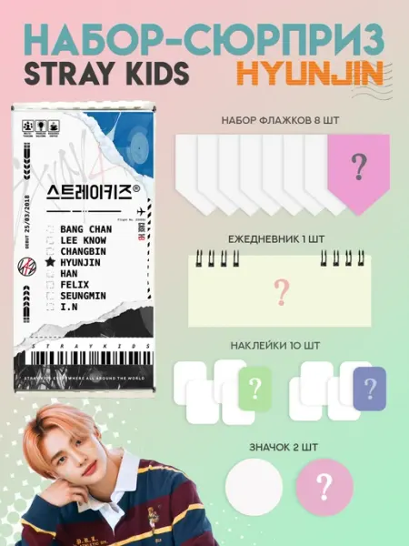 Подарочный набор kpop кпоп бокс Stray Kids Hyunjin Хенджин