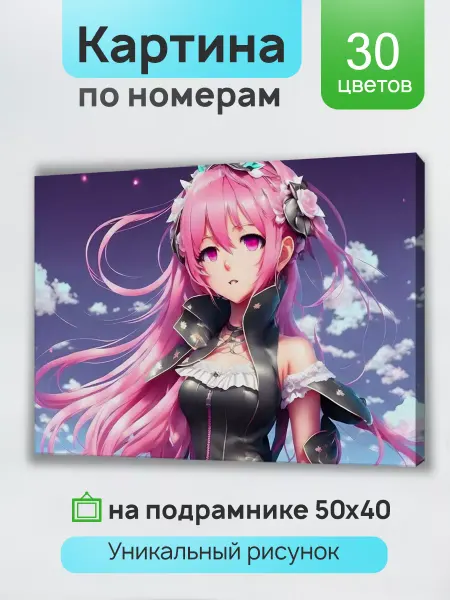 Jazzle Картина по номерам на холсте Аниме