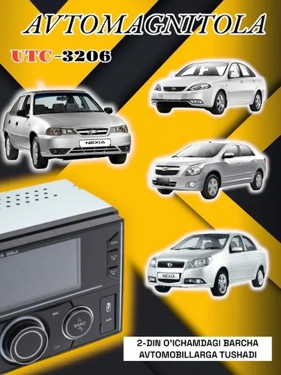 Автомобильная магнитола UTC 3206 2-DIN подходит для Cobalt Spark Nexia Gentra Lacetti