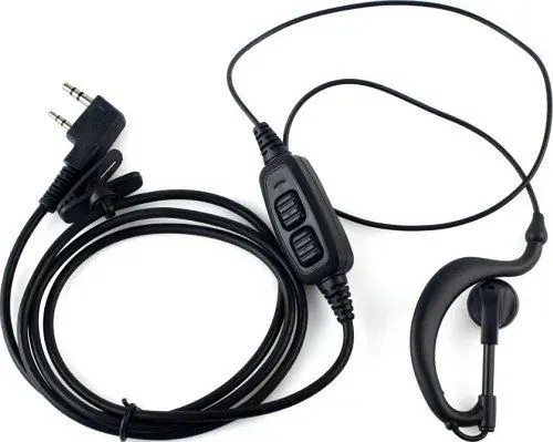 Гарнитура Hands Free 2-Pin с двумя кнопками для раций Baofeng UV-82 и др.