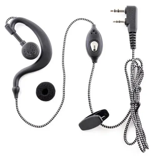Гарнитура для раций Baofeng, Kenwood в шелковой оплетке 2-Pin