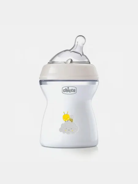 Бутылочка пластиковая средний поток Chicco Natural Feeling 2м+, 250 мл