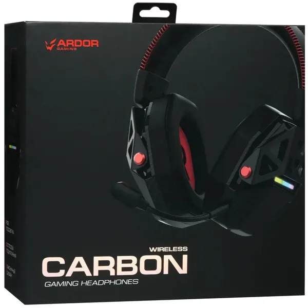 Беспроводные/проводные наушники ARDOR GAMING Carbon Wireless, 7.1 Virtual, черный
