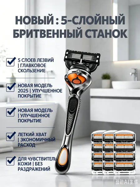 Xiaomi Станок для бритья мужской 12 сменных кассет
