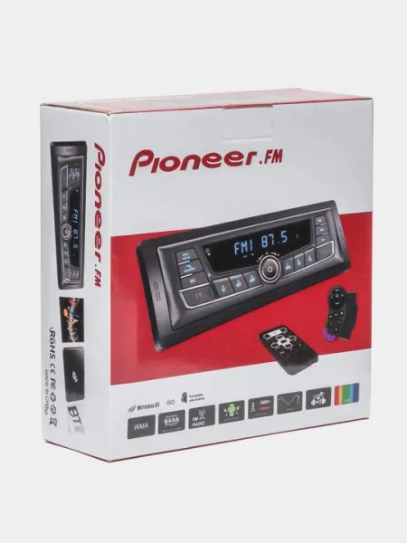 Автомагнитола 1DIN Bluetooth USB AUX FM-радио с пультом