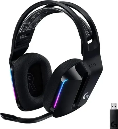 Наушники беспроводные Logitech 20 кГц,39Ом, 87.5дБ, стерео черный 981-000866