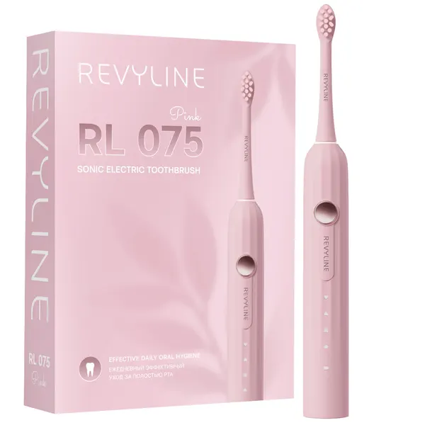 Электрическая зубная щетка Revyline RL075, звуковая, 4 режима, с чехлом, голубая