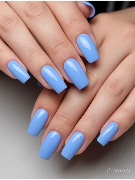 CRISTINANAILS Гель лак для ногтей небесно голубого цвета LORIEL 78