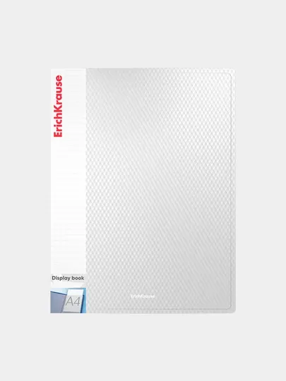 Папка файловая пластиковая ErichKrause Diamond Total White, 20 карманов, A4, белый 55150