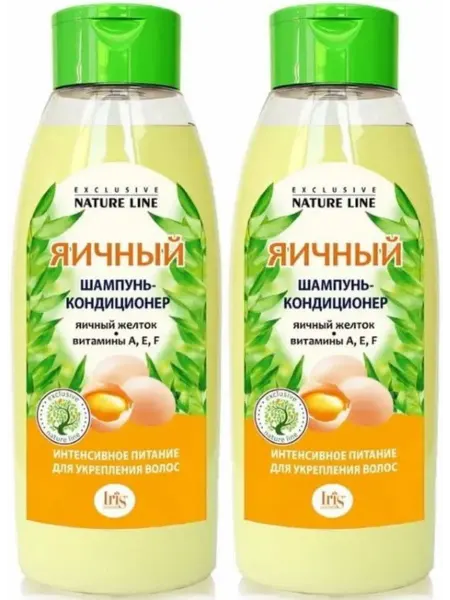 IRIS COSMETIC Шампунь-кондиционер яичный, 520мл 2 шт