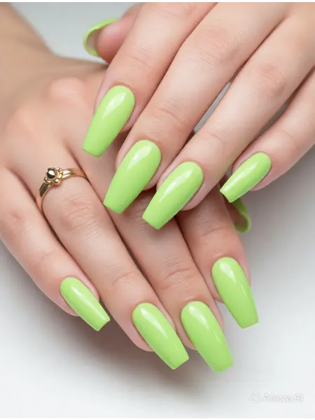 CRISTINANAILS Гель лак для ногтей салатового цвета