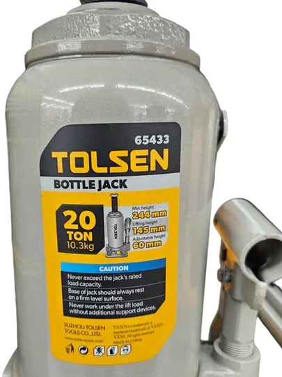 Домкрат гидравлический бутылочный TOLSEN 20т 65433