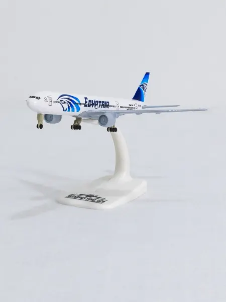 Модель самолёта Boeing 777, авиакомпания EgyptAir, 20 см, металл+пластик, Шасси