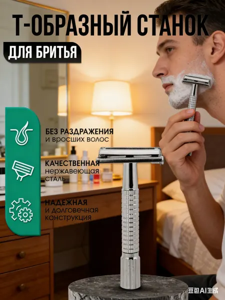 MGA PRODUCT Мужская бритва Т-образной формы с защитой от царапин