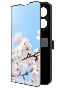 Чехол-книжка Krutoff Eco Book для TECNO Spark 20 Pro Цветение (черный)