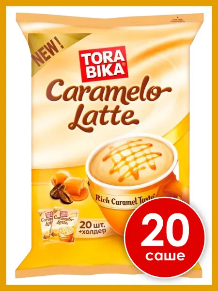 ToraBika Кофейный напиток Торабика Caramelo Latte, 20 саше