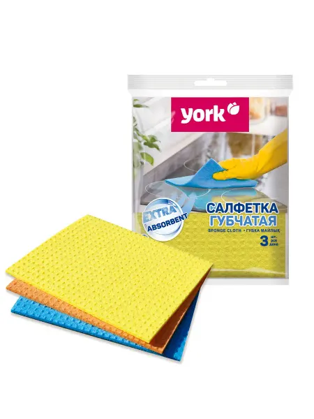 YORK Салфетка (Губч. клетка) 3 шт