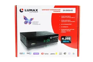 Цифровая ТВ приставка LUMAX DV3105HD DVBT2 IPTV ресивер для телевизора на 20 каналов и более