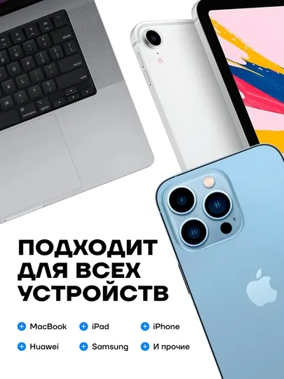 Зарядное устройство для iPhone, зарядка 20 Вт, с кабелем Type-C — Lightning
