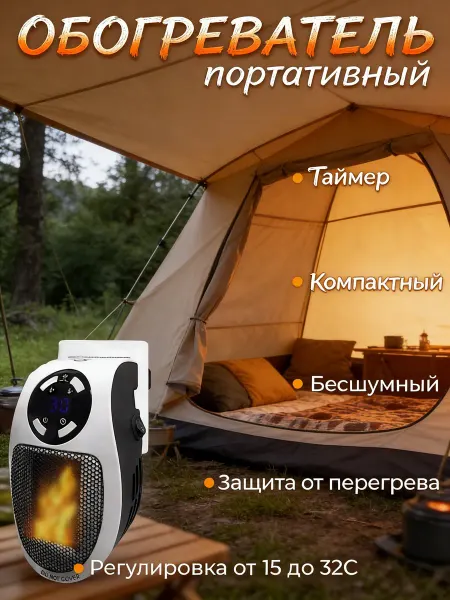 Мини обогреватель портативный в розетку