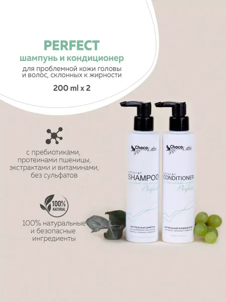CHOCOLATTE Набор PERFECТ шампунь+кондиционер, 2 шт по 200 мл