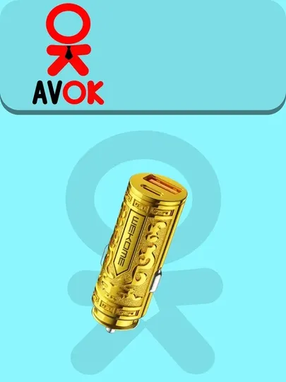 Автомобильное зарядное устройство Wekome WP-C37, USB + Type-C, 20 Вт, золотое