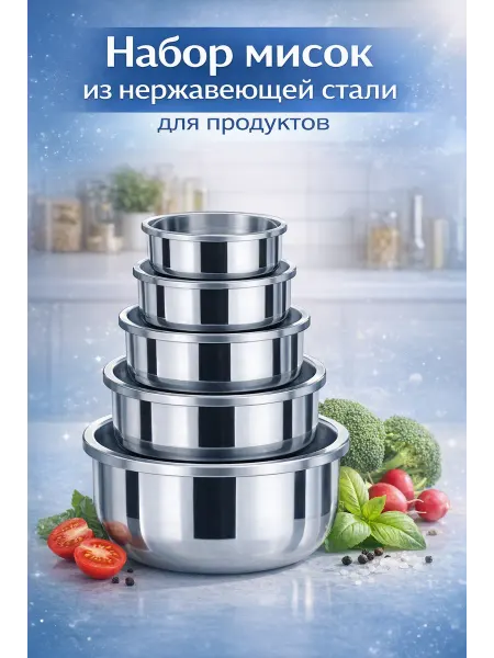 Набор мисок (миски) из нержавеющей стали