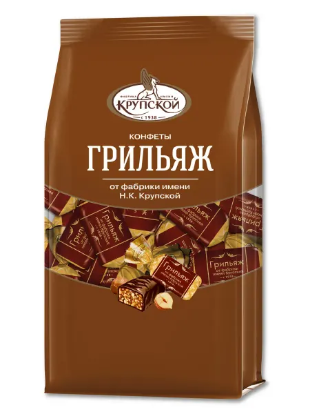 Кондитерская фабрика им. Н. К. Крупской Грильяж от фабрики им. Н. К. Крупской, 200 грамм