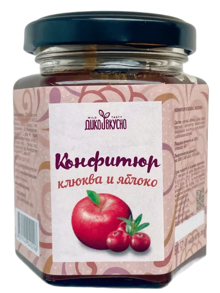 Дико вкусно Конфитюр Клюква Яблоко 200г