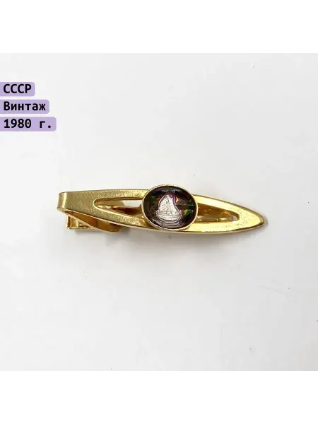 Armonik Зажим для галстука "Корабль", металл, пластик, золочение