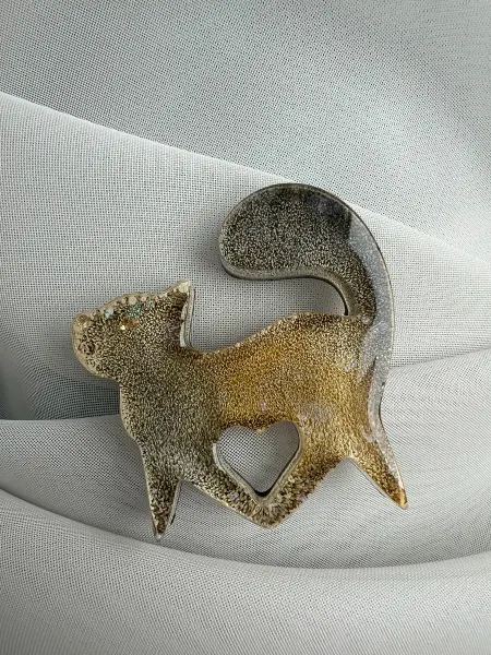 Cherish gift Брошь кот бижутерия