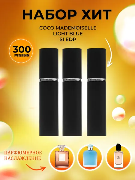 PARFUMIXX Набор пробников духов Coco Mademoiselle, Light blue, Si EDP