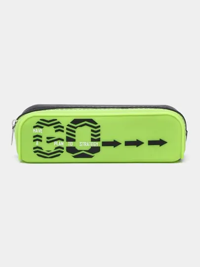 Пенал Hatber на молнии мягкий силикон GO, 200 * 50 * 60 мм, NPn 34186 q0000020474
