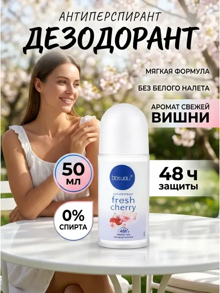 NIVEA Дезодорант роликовый женский вишня без следов