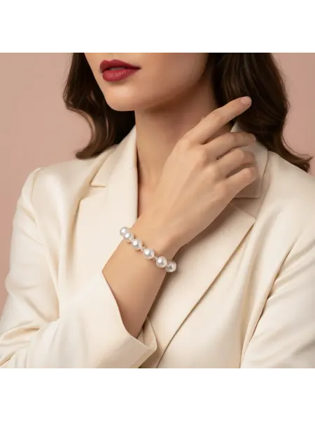 ShmotShop Браслет бусины белый украшение бижутерия тренд
